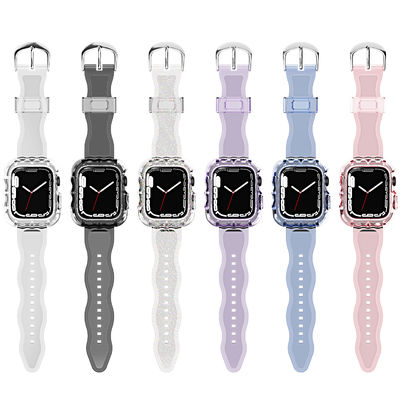 Apple Watch 7 の 6 色 TPU ループ 交換 スポーツ バンド と 格安