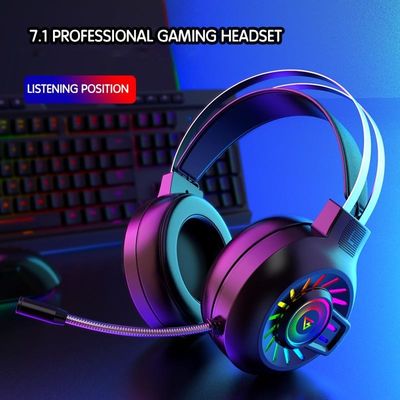G97 RGB Luminous 7.1 サウンドサウンド マイクとボリューム制御付き有線ゲームヘッドセット