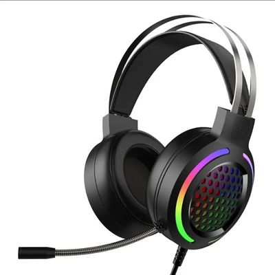 組み込みケーブル付きヘッドフォン USB有線 HIFI 7.1 スピーカー マイクロフォン ゲーム RGB ヘッドセット