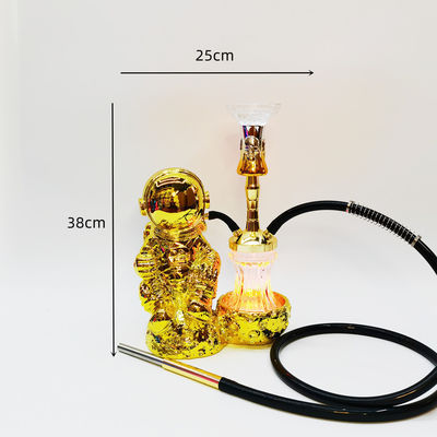 樹脂38CM フーカデザイン ゴールド ホワイト アルミ 1ホース LEDライト付き