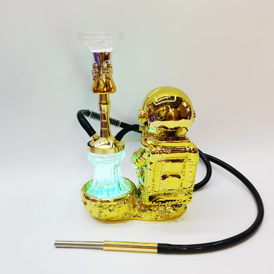 樹脂38CM フーカデザイン ゴールド ホワイト アルミ 1ホース LEDライト付き