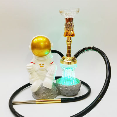 樹脂38CM フーカデザイン ゴールド ホワイト アルミ 1ホース LEDライト付き
