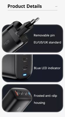 65W GaN 3ポート USB Type-c トラベルアダプター