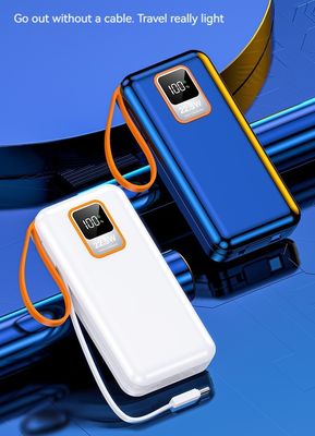 屋外用 10000mAh TCポート ミニ 22.5W ケーブルと実容量付き 急速充電電池