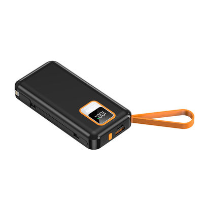 携帯電話 デバイス 10000mAh PD 電源充電器 ケーブル付き 携帯型屋外電源バンク