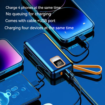 携帯電話 デバイス 10000mAh PD 電源充電器 ケーブル付き 携帯型屋外電源バンク