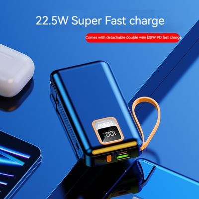 携帯電話 デバイス 10000mAh PD 電源充電器 ケーブル付き 携帯型屋外電源バンク
