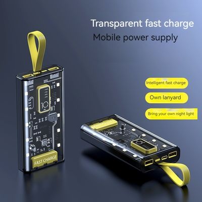 TYPE-C 入力インターフェース パワーバンク 透明性 10000mAh モバイル電源 iPhone 15 14