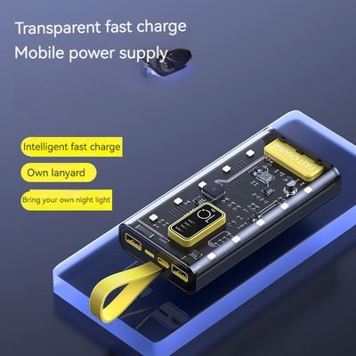 TYPE-C 入力インターフェース パワーバンク 透明性 10000mAh モバイル電源 iPhone 15 14