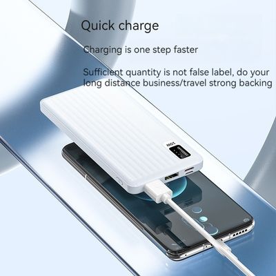 10W出力 マイクロUSB入力インターフェイス 超スリム 10000mah パワーバンク iPhone 15