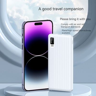 10W出力 マイクロUSB入力インターフェイス 超スリム 10000mah パワーバンク iPhone 15