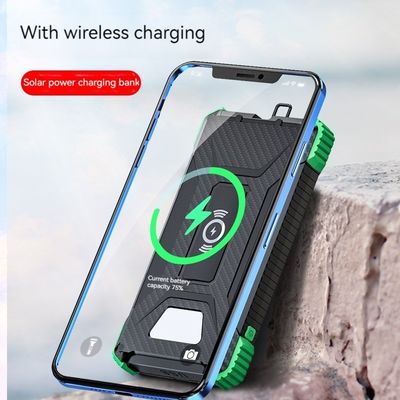 ワイヤレス出力 5W 太陽電池 2.1A 出力 10000mAh iPhone 15 屋外充電
