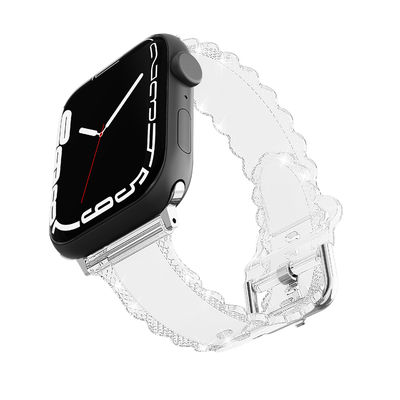 Apple Watch 45mm クリア・グリッター・レイス ダイヤモンド・交換バンド