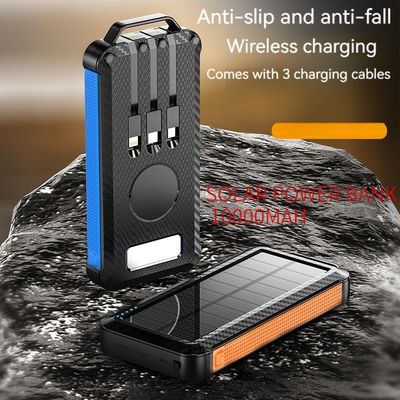 リポリマー電池 太陽光発電機 10000mAh iPhone 15 無線充電と屋外
