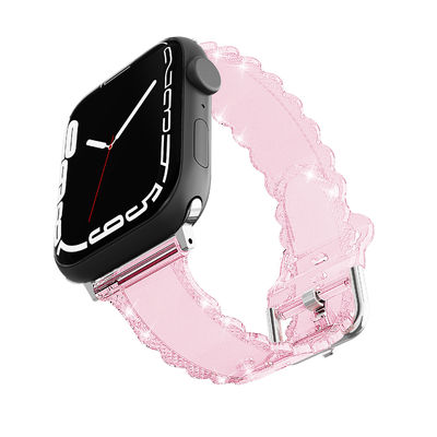 Apple Watch 45mm クリア・グリッター・レイス ダイヤモンド・交換バンド