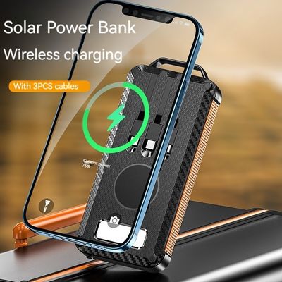 リポリマー電池 太陽光発電機 10000mAh iPhone 15 無線充電と屋外