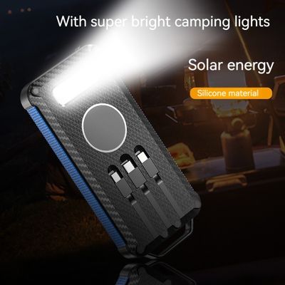 リポリマー電池 太陽光発電機 10000mAh iPhone 15 無線充電と屋外