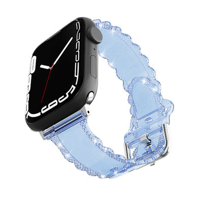 Apple Watch 45mm クリア・グリッター・レイス ダイヤモンド・交換バンド
