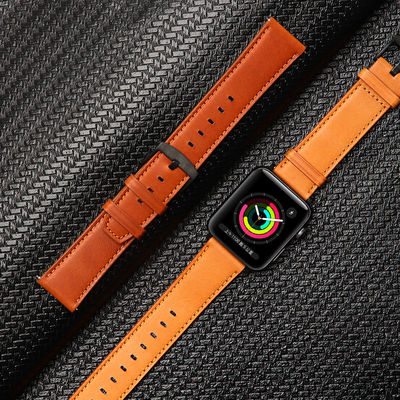 本物の革のスマートウォッチストラップ iWatch 38mm 40mm 42mm 44mm 45mm 100%