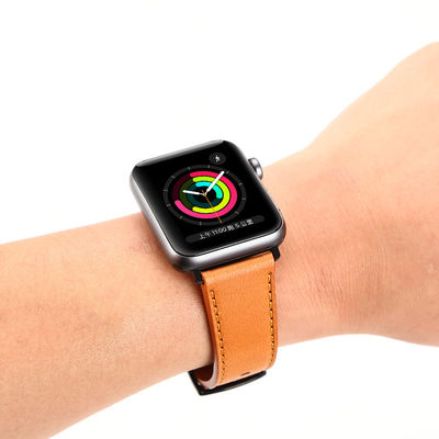 本物の革のスマートウォッチストラップ iWatch 38mm 40mm 42mm 44mm 45mm 100%