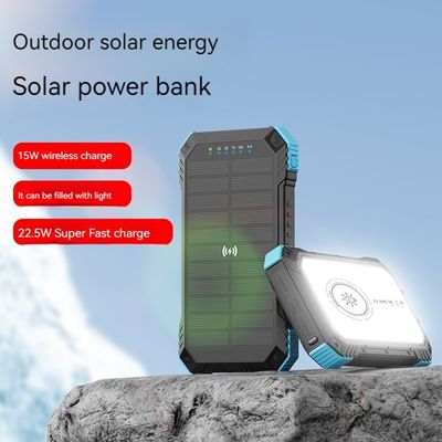 急速充電サポート 防水 20000mah 太陽光パネル 屋外活動用 パワーバンク