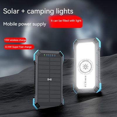 急速充電サポート 防水 20000mah 太陽光パネル 屋外活動用 パワーバンク