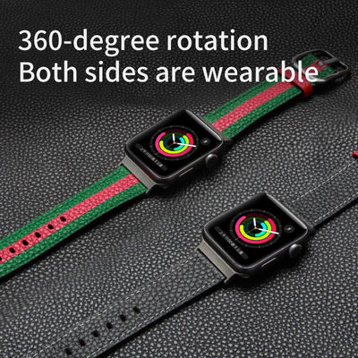 OEM ODM ダブルサイドバンド Apple Watch バンド用の革腕時計バンド 38 40 41 42 44 45mmストラップ