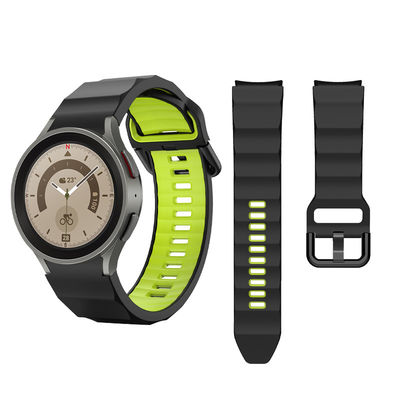 Samsung Galaxy Watch 5 Pro用のカスタムダブルカラーシリコンウォッチバンド