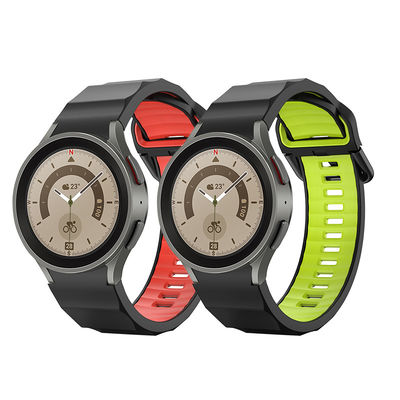 Samsung Galaxy Watch 5 Pro用のカスタムダブルカラーシリコンウォッチバンド