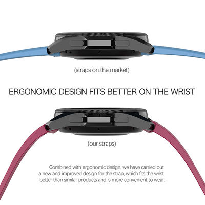 Samsung Galaxy Watch 5 Pro用のカスタムダブルカラーシリコンウォッチバンド