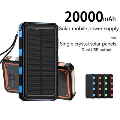 22.5W出力 太陽光モバイル充電器 スマートフォン用 20000mAh 無線充電電池