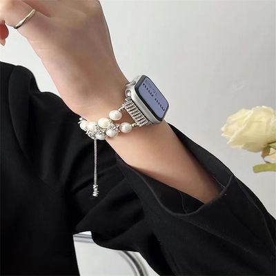 OEM ODM 女性 金属ダイヤモンド 宝石 ブレスレット 腕帯 ファッション 手作り 時計ストラップ iWatchシリーズ 8 7 6 5 4 3 2 1