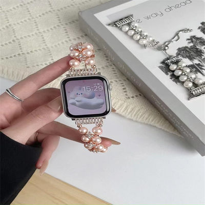 OEM ODM 女性 金属ダイヤモンド 宝石 ブレスレット 腕帯 ファッション 手作り 時計ストラップ iWatchシリーズ 8 7 6 5 4 3 2 1